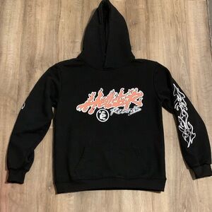 Men's Black and Red Graphic Hoodie